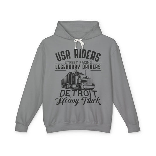USA Riders Detroit Heavy Truck Lightweight Hooded Sweatshirt
