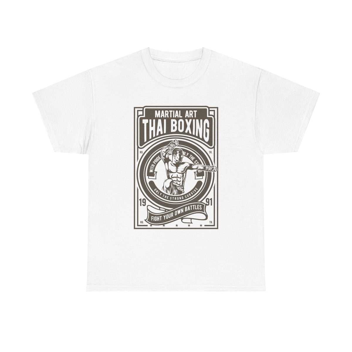 Muay Thai Boxing Vintage Emblem T-Shirt