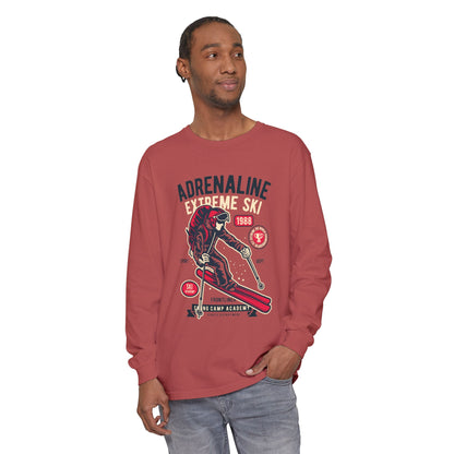 Adrenaline Extreme Ski Garment-Dyed Long Sleeve T-Shirt