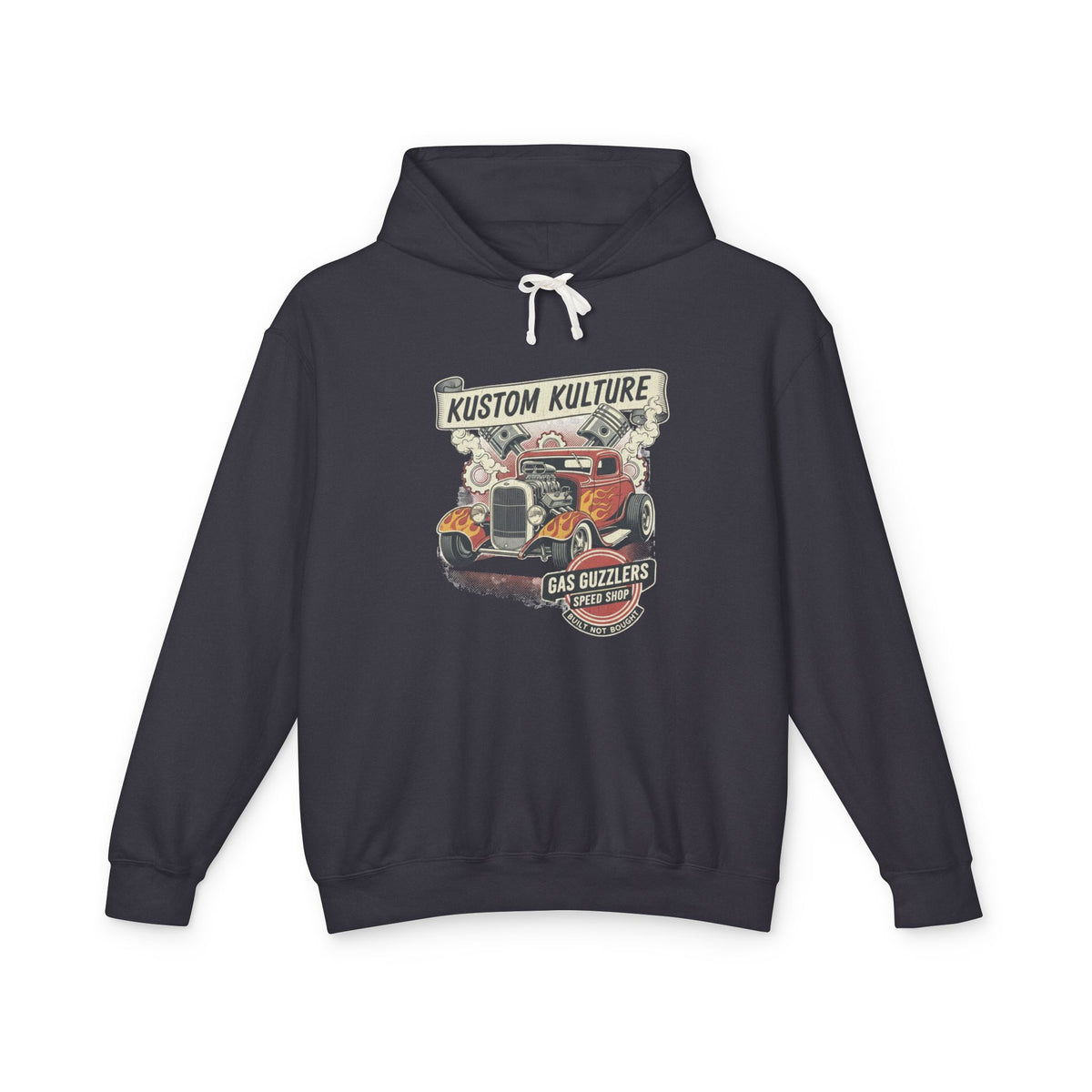 Kustom Kulture Gas Guzzlers Lightweight Hooded Sweatshirt