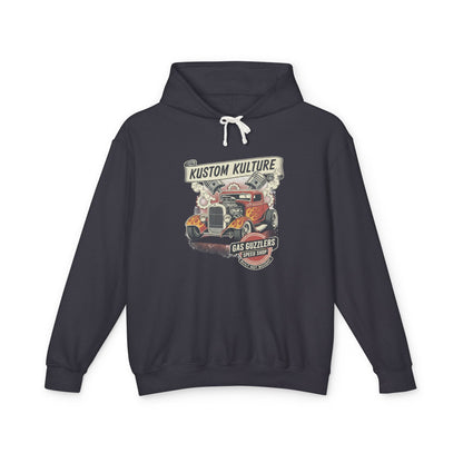 Kustom Kulture Gas Guzzlers Lightweight Hooded Sweatshirt