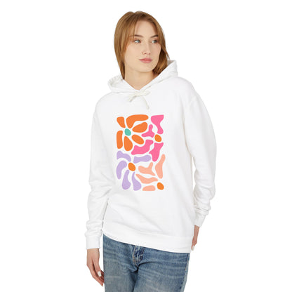 Colorful Abstract Shapes Lightweight Women's Hooded Sweatshirt