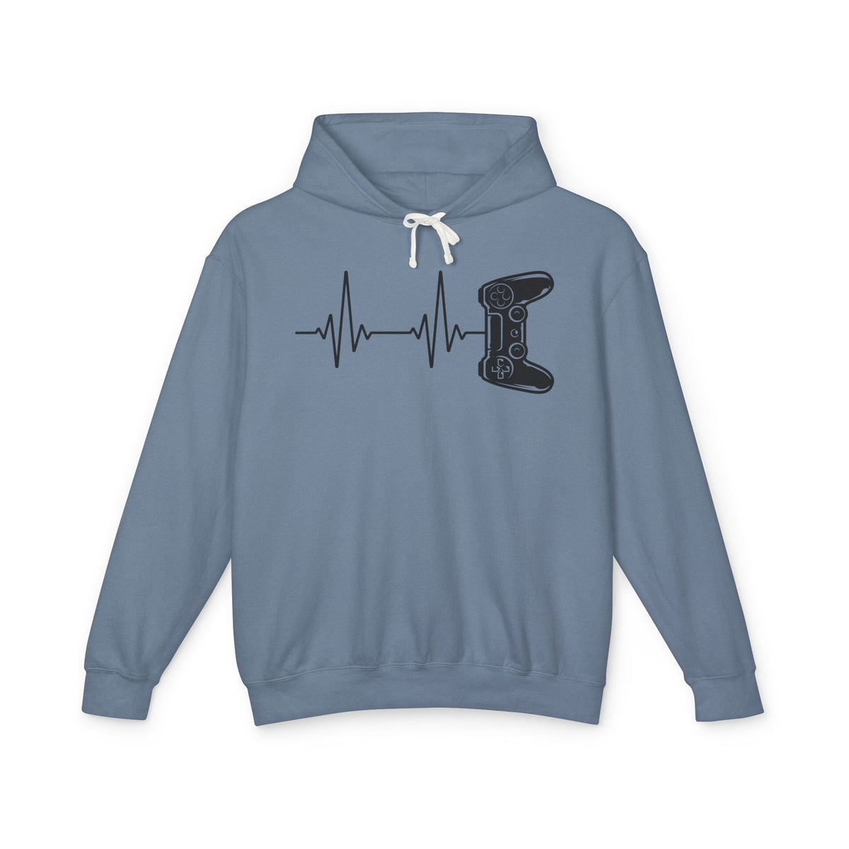 Video Game Controller ECG Lightweight Hooded Sweatshirt