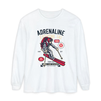 Adrenaline Extreme Ski Garment-Dyed Long Sleeve T-Shirt