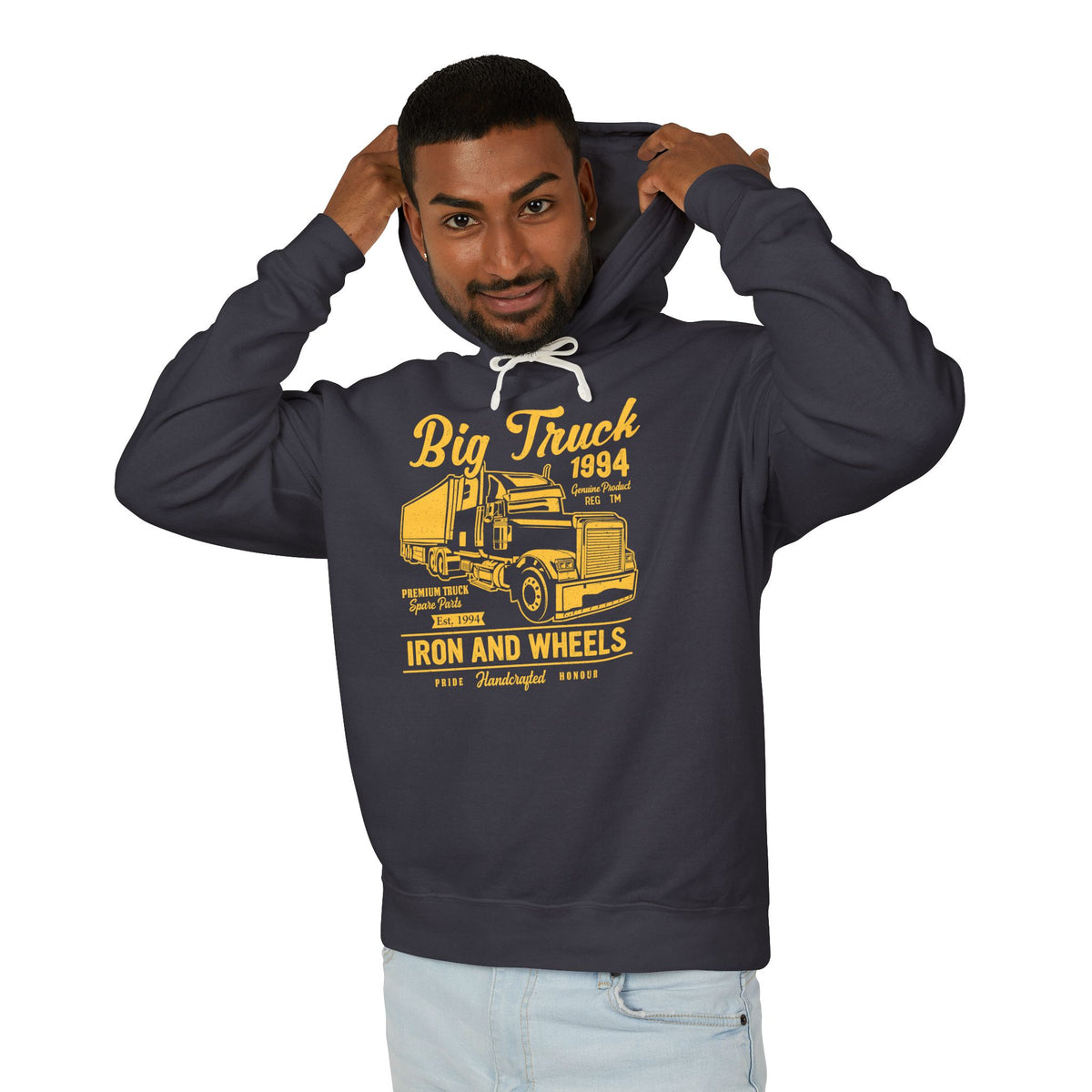 Big Truck 1994 Iron And Wheels Lightweight Hooded Sweatshirt