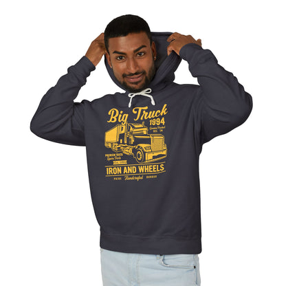 Big Truck 1994 Iron And Wheels Lightweight Hooded Sweatshirt