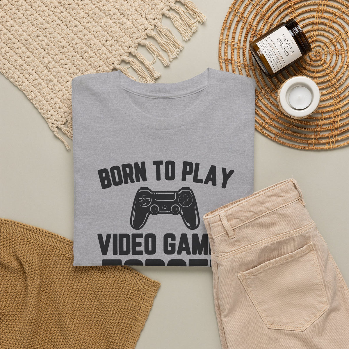 "Born To Play, Forced To Go To School" Video Game T-Shirt