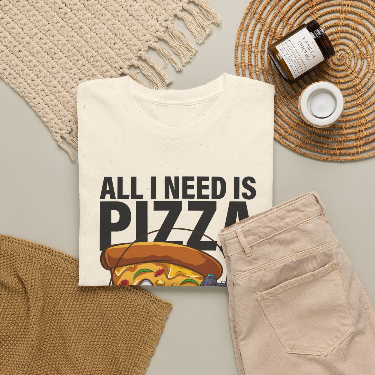 "All I Need Is Pizza And Video Games" Graphic T-Shirt