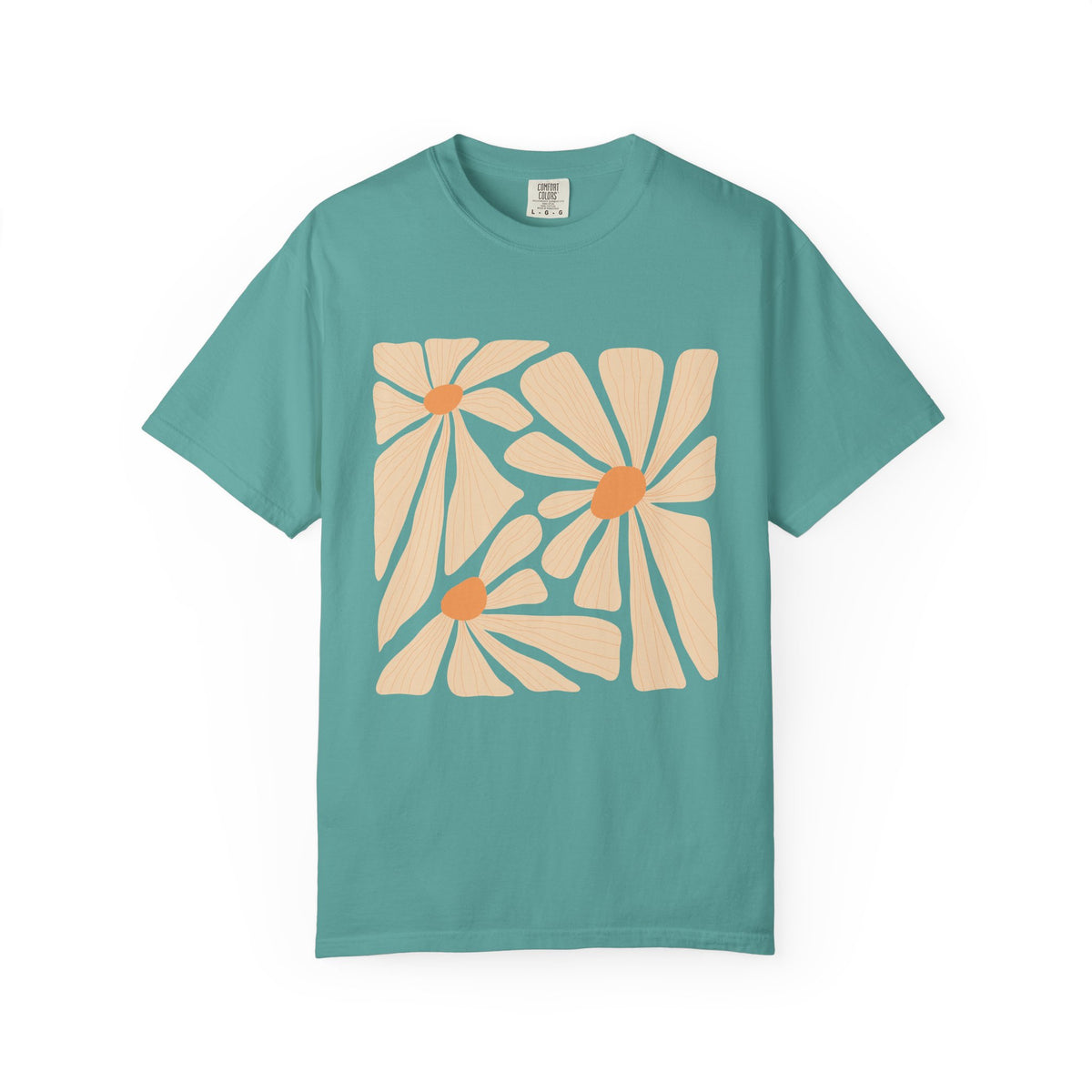 Daisy Square Garment-Dyed Women's T-Shirt