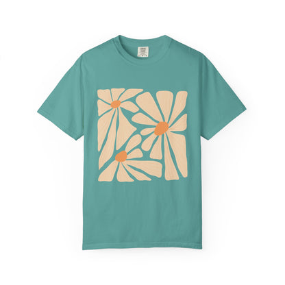 Daisy Square Garment-Dyed Women's T-Shirt