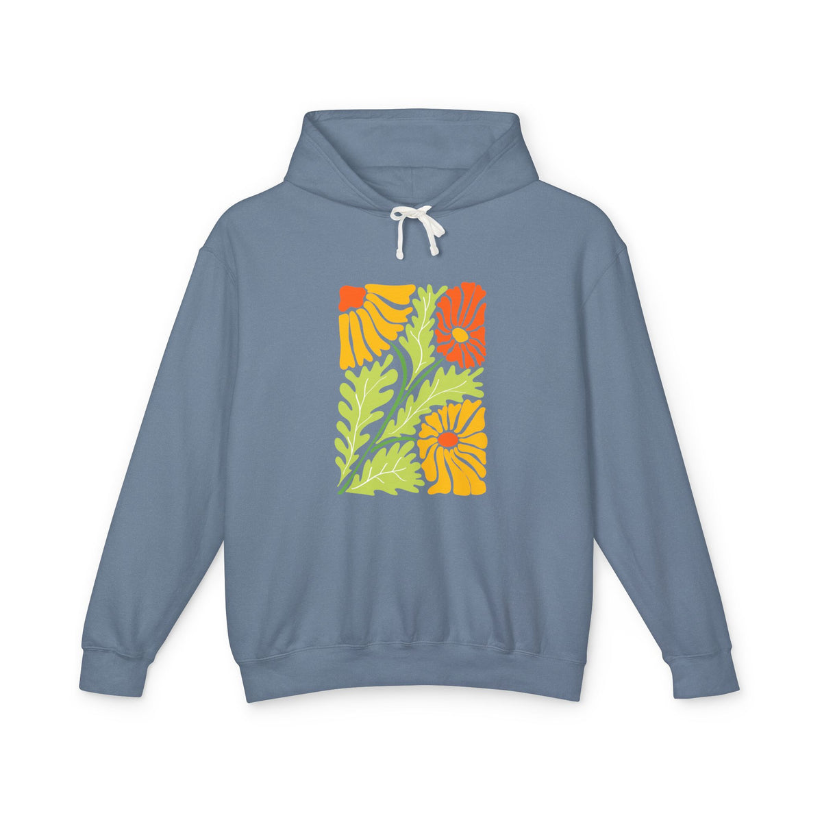 Colorful Floral Garden Lightweight Women's Hooded Sweatshirt