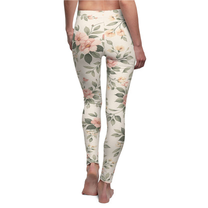 Floral Vintage Rose Women's Casual Leggings