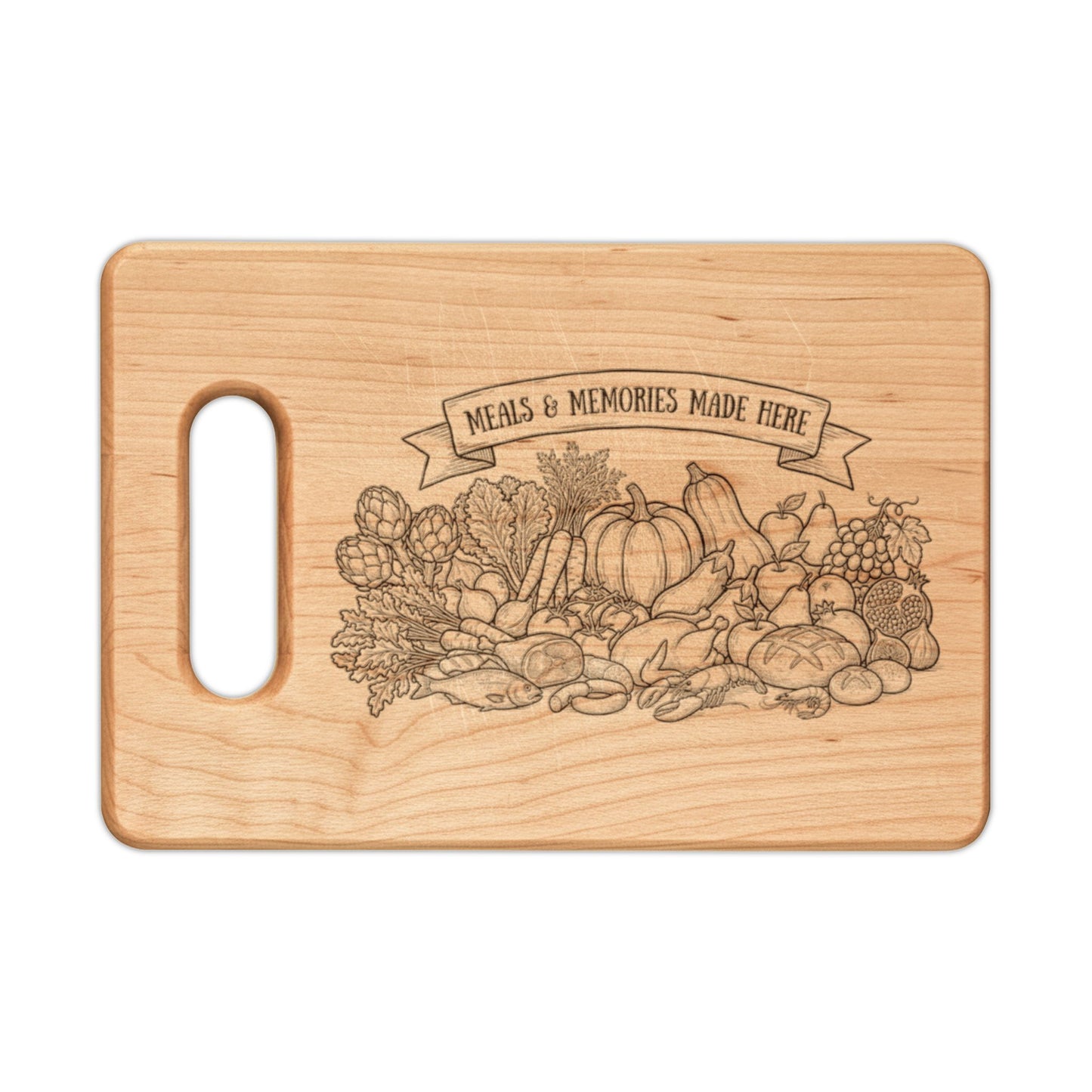 Charcuterie Board Illustration Wooden Cutting Board