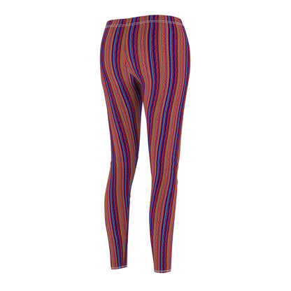 Boho Vertical Striped Women's Leggings