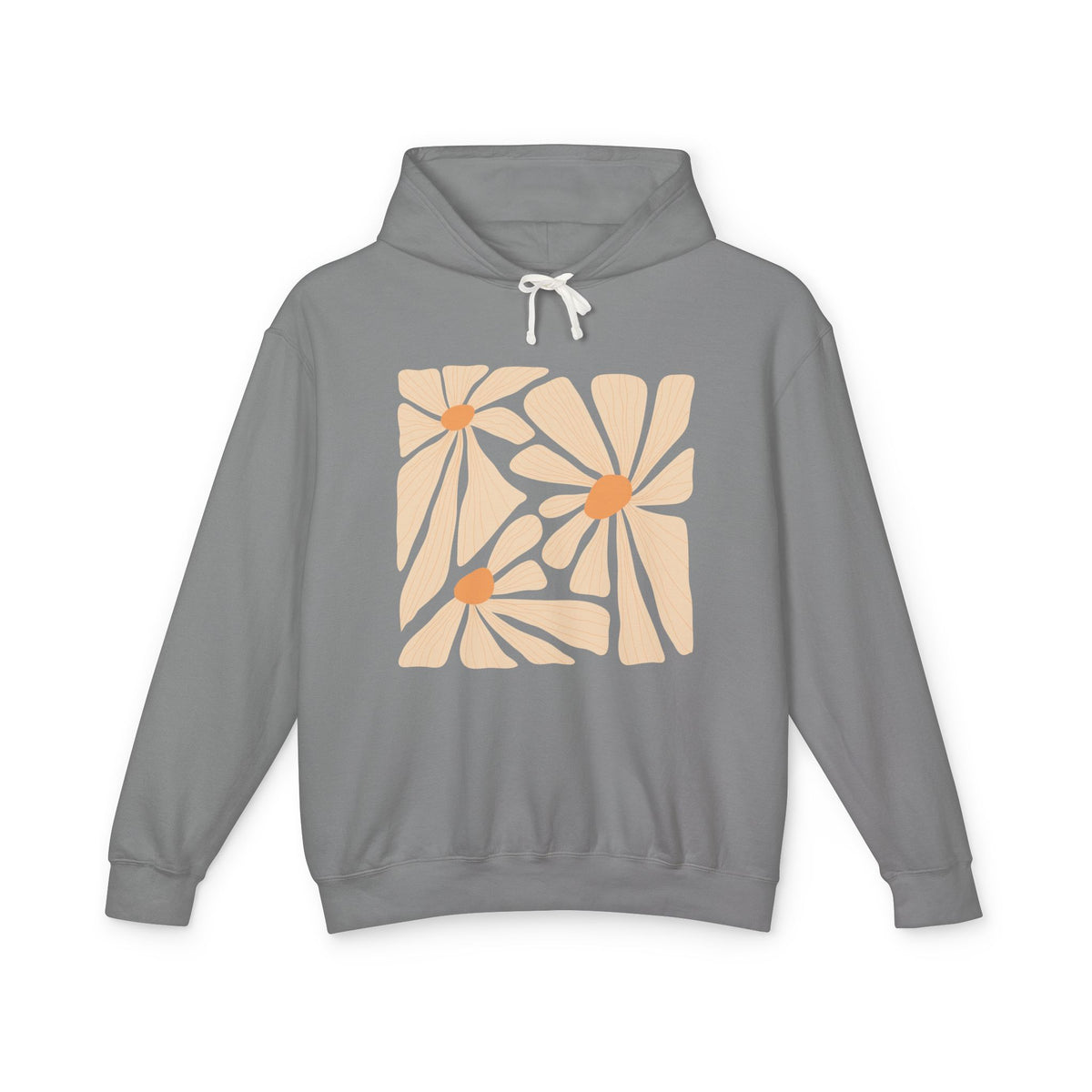 Daisy Square Lightweight Women's Hooded Sweatshirt