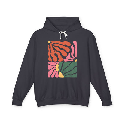 Abstract Geometric Color Block Lightweight Women's Hooded Sweatshirt