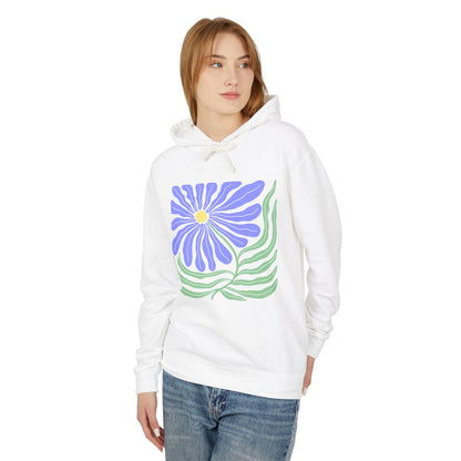 Floral Daisy Lightweight Women's Hooded Sweatshirt