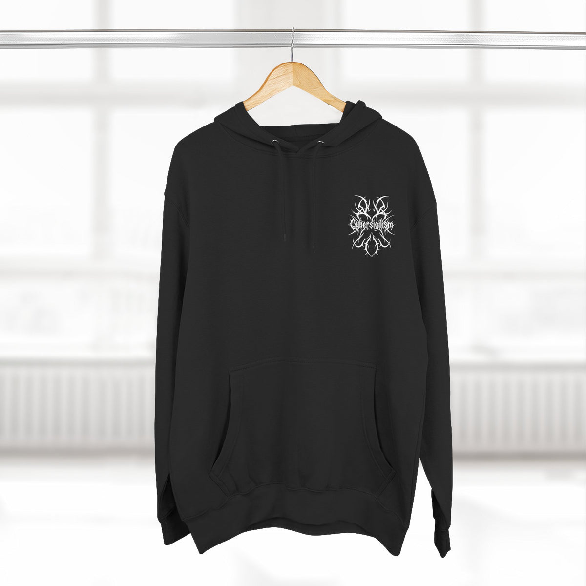Cybersigilism Gothic Three-Panel Fleece Hooded Sweatshirt
