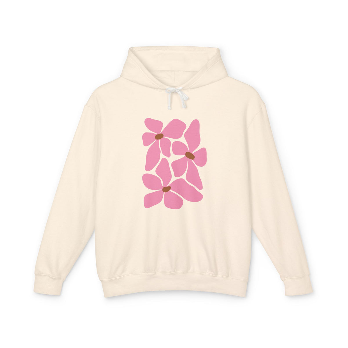 Pink Petal Bloom Lightweight Women's Hooded Sweatshirt