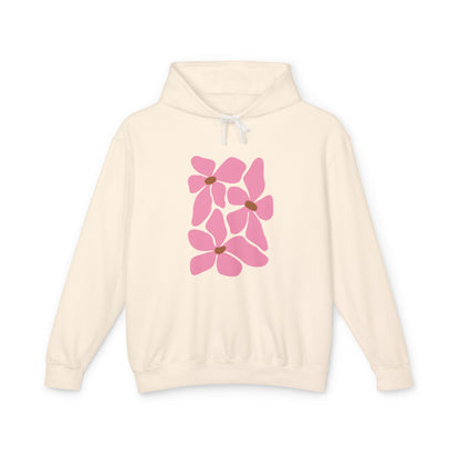 Pink Petal Bloom Lightweight Women's Hooded Sweatshirt