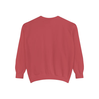 Pink Retro Flower Graphic Garment-Dyed Women's Hooded Sweatshirt