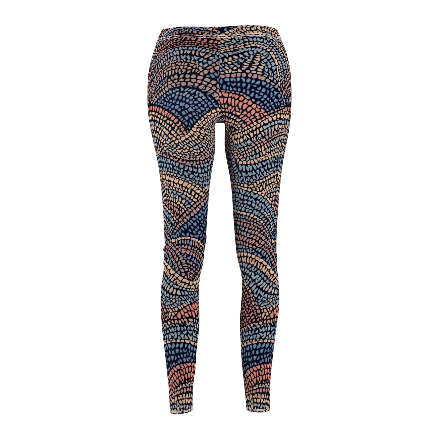 Abstract Sunset Knit Women's Casual Leggings
