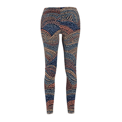 Abstract Sunset Knit Women's Casual Leggings
