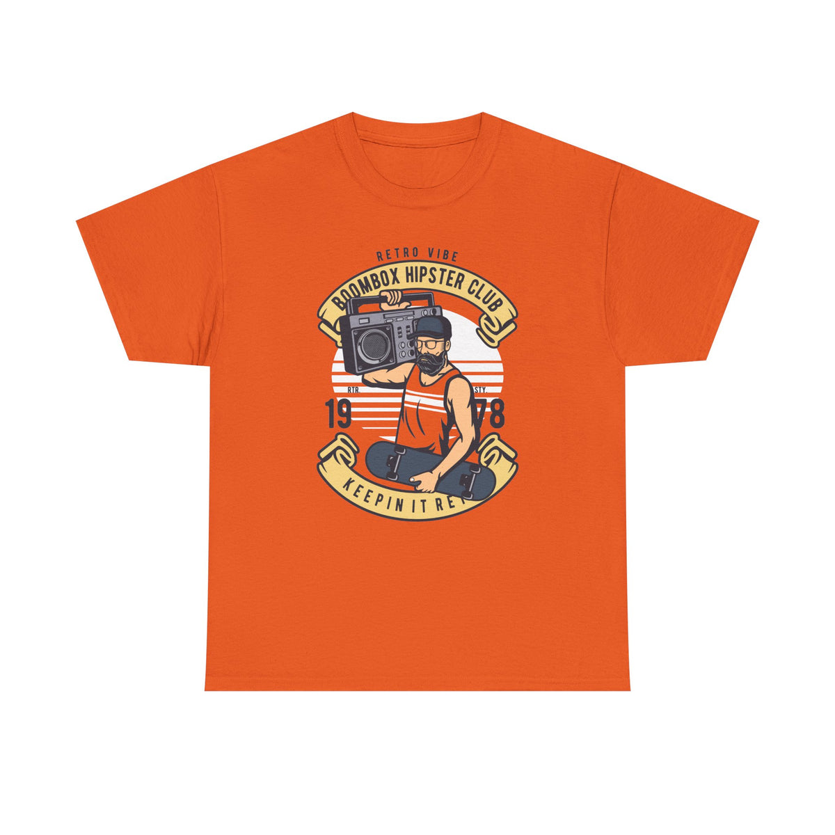 Retro Vibe Hipster Boombox Club T-Shirt