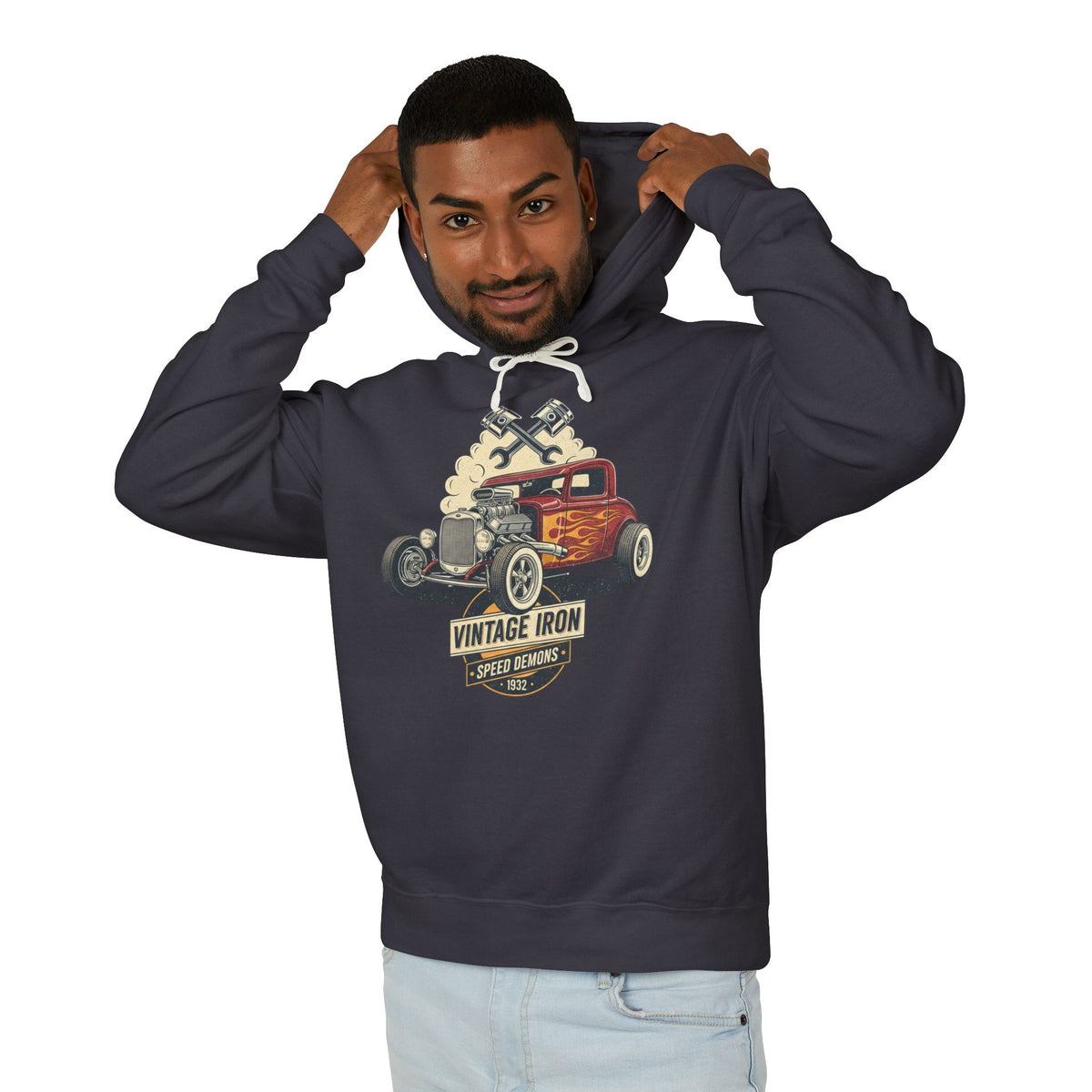 Vintage Iron Speed Demons Lightweight Hooded Sweatshirt