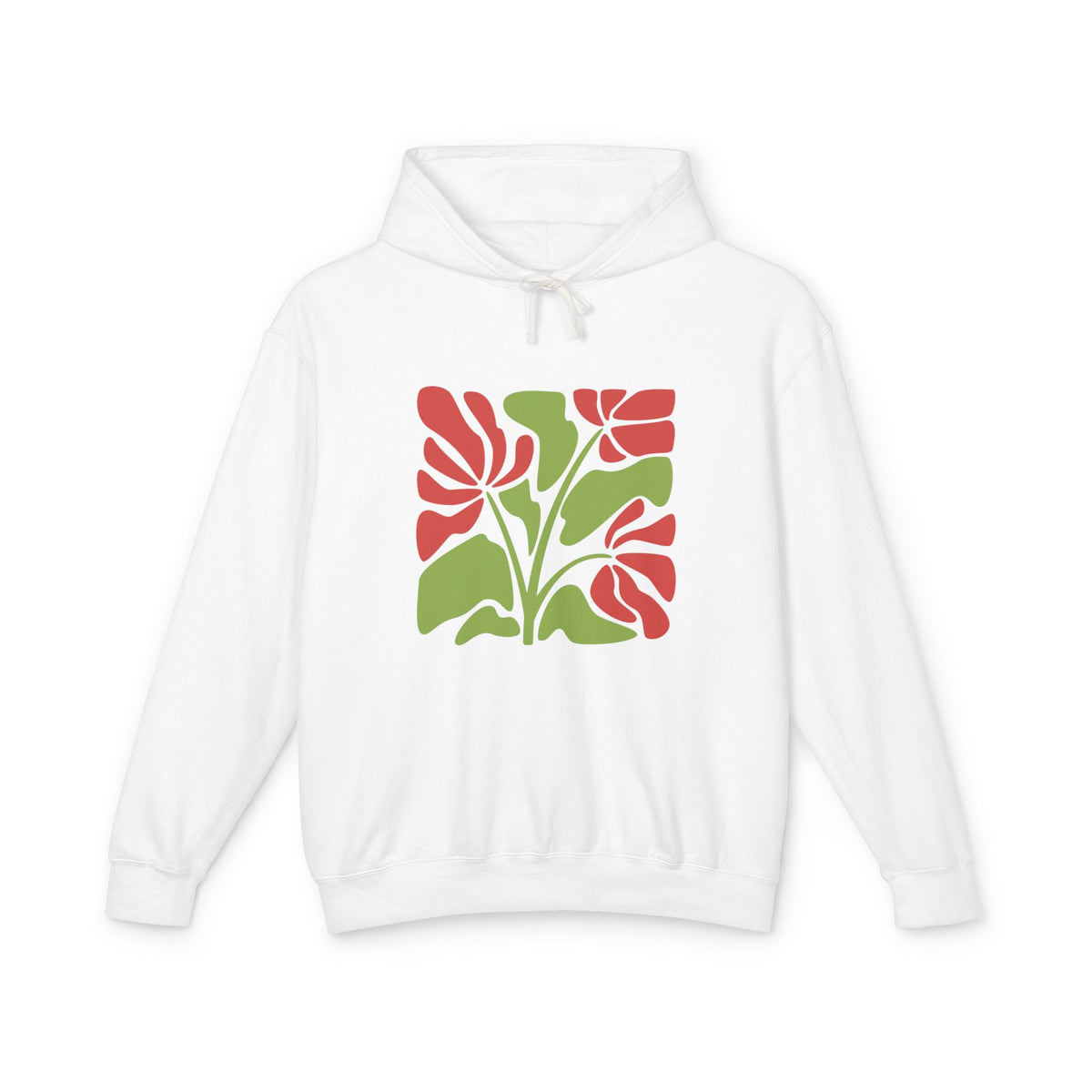 Botanical Floral Lightweight Women's Hooded Sweatshirt