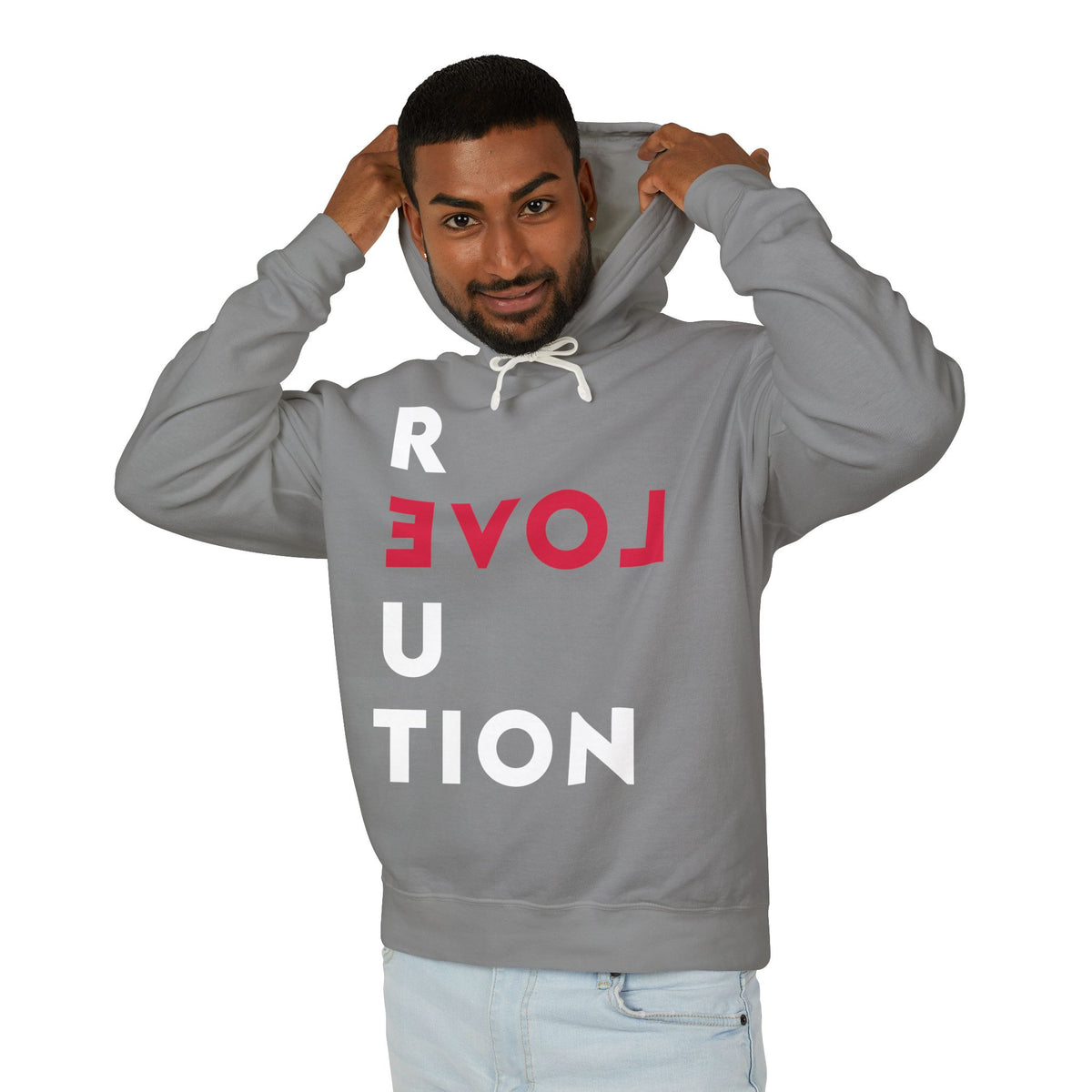 Revolution with LOVE Graphic Lightweight Hooded Sweatshirt