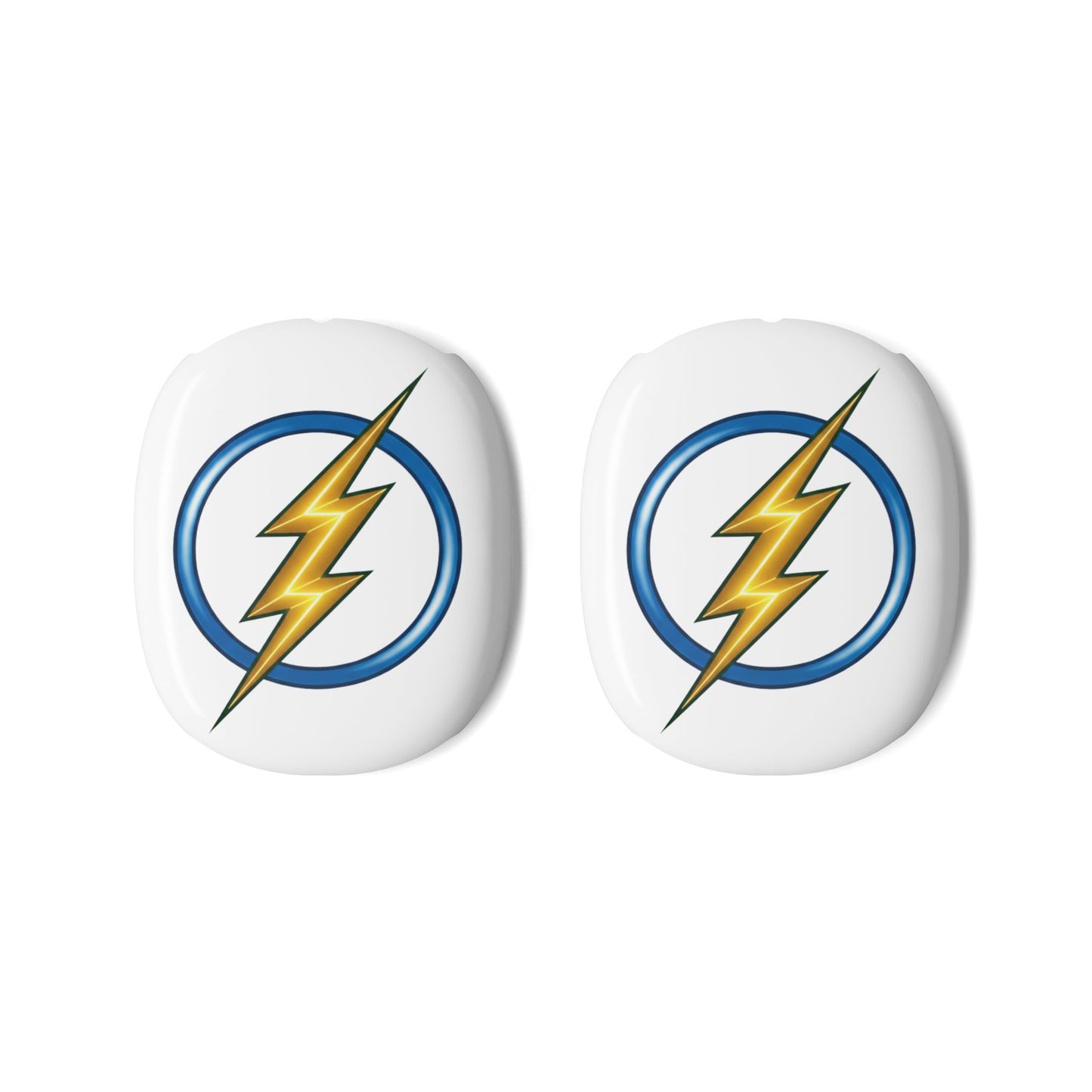 Lightning Bolt AirPods Max Shell Case Cover Gen 1 and Gen 2, White