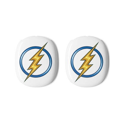 Lightning Bolt AirPods Max Shell Case Cover Gen 1 and Gen 2, White