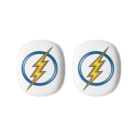 Lightning Bolt AirPods Max Shell Case Cover Gen 1 and Gen 2, White