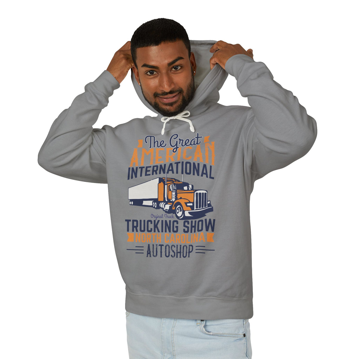 The Great American International Trucking Show Lightweight Hooded Sweatshirt