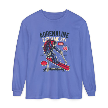 Adrenaline Extreme Ski Garment-Dyed Long Sleeve T-Shirt