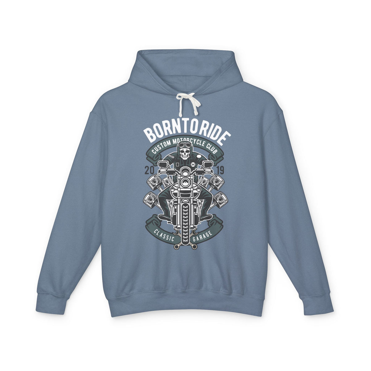 Born To Ride Motorcycle Lightweight Hooded Sweatshirt