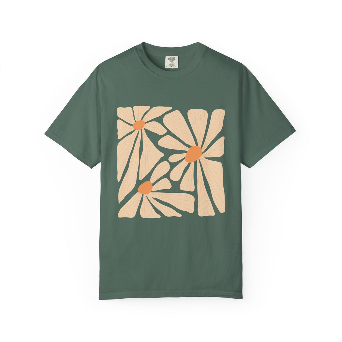 Daisy Square Garment-Dyed Women's T-Shirt