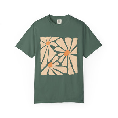 Daisy Square Garment-Dyed Women's T-Shirt