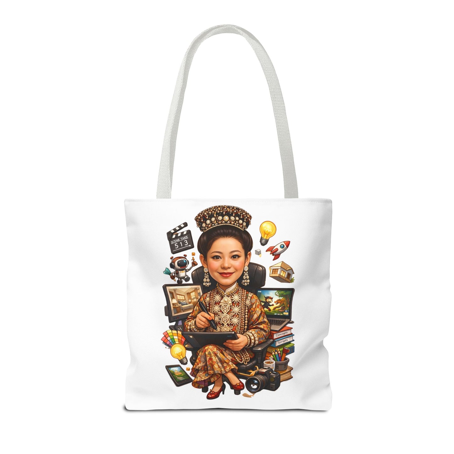Vintage Peranakan Chinese Empress Portrait Tote Bag