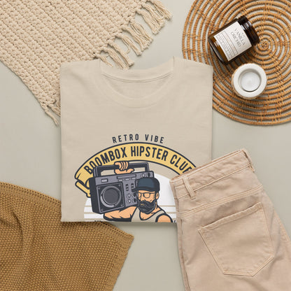 Retro Vibe Hipster Boombox Club T-Shirt