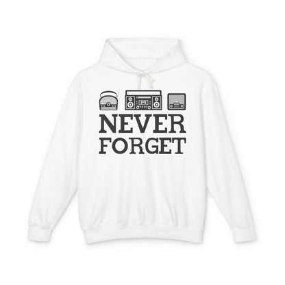 Retro Tech 'Never Forget' Lightweight Hooded Sweatshirt